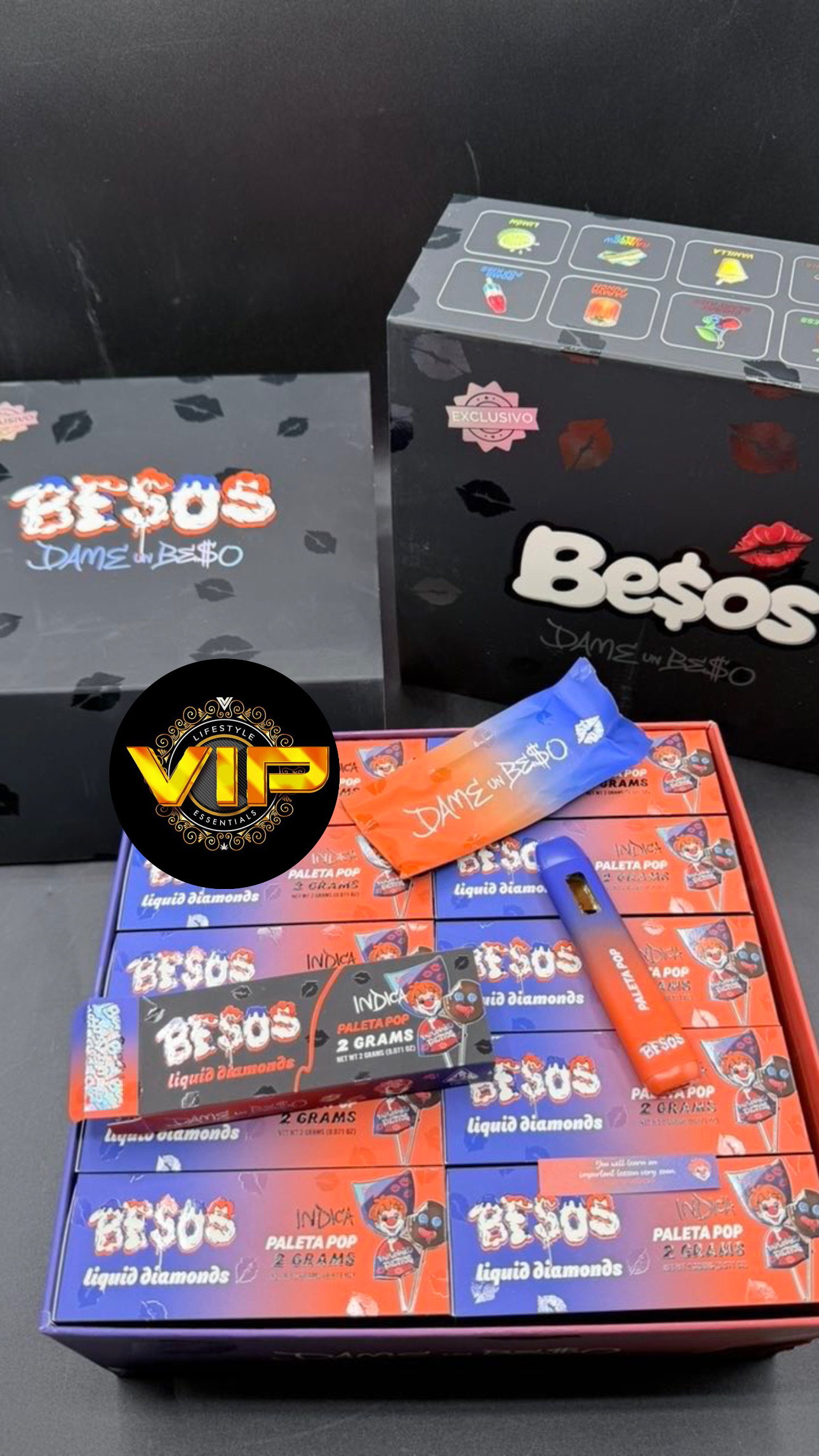 besos paleta pop 2g disposable